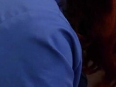 18, Amatör, Sperma shot, Handjobb, Sjuksköterska, Rödhårig, Tonåring, Uniform