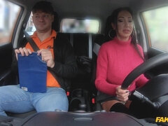 자동차, 대학교, 얼굴에, 하드코어, 야외의, 피어싱, 젖가슴, 젖은