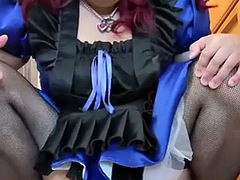 Leie, In den arsch, Crossdresser, Absätze, Masturbation, Transfrau, Solo, Spielzeuge
