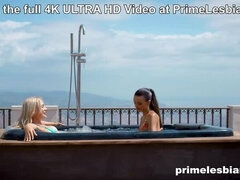 Par, Hd, Lesbisk, Slikking, Orgasme, Utendørs, Petite, Squirting