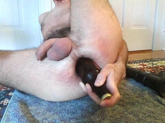 In den arsch, Britisch, Klaffend, Behaart, Masturbation, Solo, Vibrator