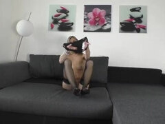 Amatør, Smuk, Blondine, Sædskud, Komme på ansigtet, Håndjob, Mager, Kone