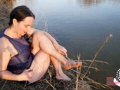 Dress, Stopala, Girlfriend, Kosmate, Milf, Zunaj