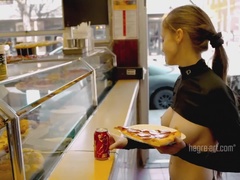 Rumpa, Brunett, Bröstvårtor, Liten och nätt, Rakad, Mager, Student, Tuttar