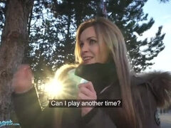 Blondine, Kehlenfick, Frau, Reif, Orgasmus, Pov, Realität, Titten