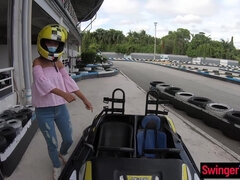 Thai teen amateur GF go karting and sex