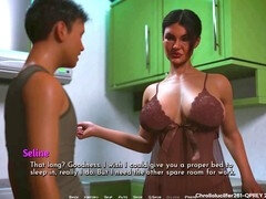 Curvy babe with a big booty and huge tits gets super steamy