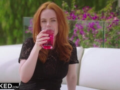 Obciąganie, Styl na pieska, Twarzowy, Wielorasowy, Mmk mężczyzna mężczyna kobieta, Rudowłosa, Jazda konna, Trójkąt