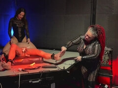 본디지 훈육 사디즘 마소치슴, 덴마크인, 여자 지배, 나이든, 정부, 노예, 쓰리섬