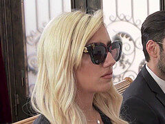 Grieving Blonde Widow Blows and boinks rock-hard knob Next to Cuckolded Husband