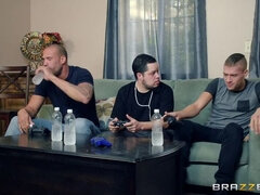 Grosse titten, Blondine, Blasen, Paar, Hundestellung, Nahrung, Jeans, Pov