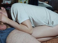 Amatőr, Ázsiai, Pár, Láb, Lábszex, Kézimunka, Házi készítésű, Érett feleség