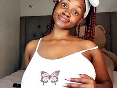 Nana, Gros seins, Noire, Noir ébène, Solo, Nénés