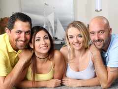 Good girls go bad in a stepfamily foursome