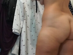 Sexy Brunette in Locker Room, Hairy Pussy, Big Ass, Big Tits. Amateur Wife Hairy Pussy Big Tits