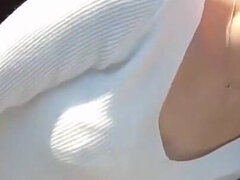 18 años, Culo grande, Japonés, Jeans, Al aire libre, Orinar, Coño, Adolescente