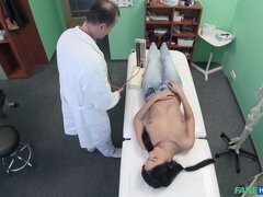 Sperma shot, Doktor, Ansiktsbehandling, Slick, Sjuksköterska, Kontor, Fitta, Uniform