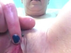 Big tit cougar closeup squirting orgasm! Finger fucks and comes hard!