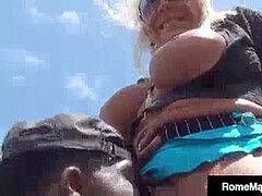 해변, 큰 음경, 흑인, 오랄섹스, 크림파이, 사정 샷, 나이든, 야외의