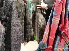 My Wife In Shopping Mall Without Panties Sucks Cock Of Her Student In Dressing Room - Misscreamy