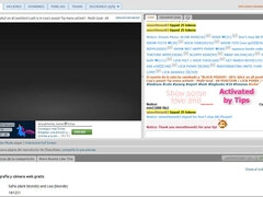 귀여운, 여자친구, 키스, 레즈비언, 웹캠