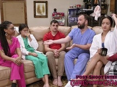 Amerikaans, Achter de coulissen, Gebondenheid, Arts, Voeten, Handschoenen, Latex, Kut duiken