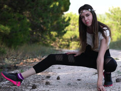 Sporco, Masturbazione, Nudi, All'aperto, Capezzoli gonfi, Solo, Ragazza, Tette