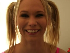 금발의, 오랄섹스, 사정 샷, 얼굴에, 청소년