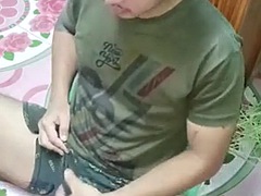 아마추어, 아시안, 큰 음경, 게이, 수음, 혼자, 문신