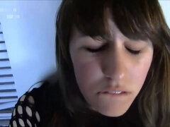 young cheating wife gives POV blowjob for cum on face