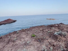 Enthousiasteling, Strand, Pijpbeurt, Flashing, Frans, Masturbatie, Openbaar, Bekijker