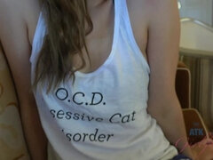 Amatör, Avsugning, Brunett, Ansiktsbehandling, Flickvän, Handjobb, Fitta, Tuttar