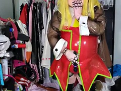 Amatoriale, Bondage sadomaso, Bondage, Fetish, Masturbazione, Donna con pene, Solo, Vibratore