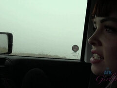 Amatorka, Plaża, Obciąganie, Tatuś, Dziewczyna, Pirsing, Cipka, Palenie