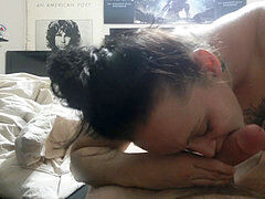 I suck his prick and drink every spurt of cum he has!