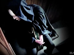 Lucia Love rides a thick cock in a confessional after confessing her sins