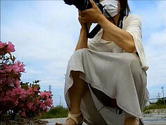 Leie, Lingerie, Im freien, Transfrau, Strümpfe