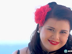 Hatalmas hátsó, Tekintélyes didik, Gesztenyebarna, Hd, Sarokkal való, Maszti, Szabadban, Vöröshajú