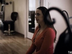 Busty MILF and Teen Stepsister Threesome - Family Taboo FFM