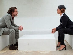 Pompino, Brunetta, Da dietro, Sega, Hardcore, Baciando, Rasata, Tette