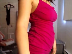 아시안, 가슴이 큰, 딜도, 수음, 자연의 가슴, 보지, 젖가슴, 웹캠