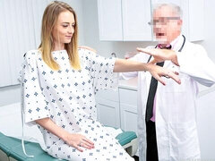 Doctor slides his dick inside Kyler Quinn's warm moisture