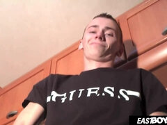 Tsjechisch, Lul, Homo, Handbeurt, Reusachtig, Alleen, Tiener, Maagd