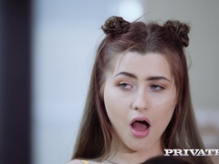 Kukk suging, Brunette, Sperm skott, Europeisk, Naturlig, Fitte, Barbert, Tenåring