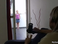 18 jahre, Blondine, Blasen, Hardcore, Hd, Zierlich, Ablutschen, Titten