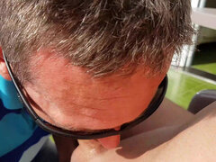 Amatör, Avsugning, Sperma i munnen, Sperma shot, Nederländsk, Utomhus, Offentlig, Verklighet