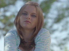 Zadek, Vysokoškolačka, Nohy, Spodní prádlo, Přírodní prsa, Venku, Vyholené, Sólo