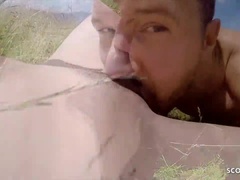 Real German Amateur Teen Couple Outdoor Fuck on Holiday