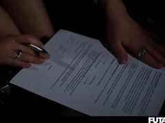 Fingern, Futanari, Lesbisch, Lecken, Muschi, Transfrau, Titten