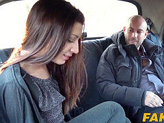 Blasen, Britisch, Braunhaarige, Auto, Geld